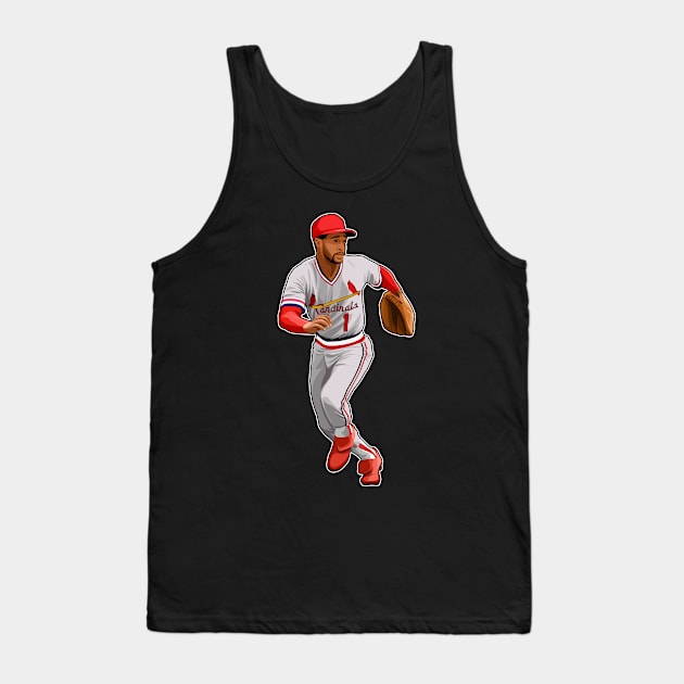 Ozzie Smith Circa 1987 Tank Top by RunAndGow